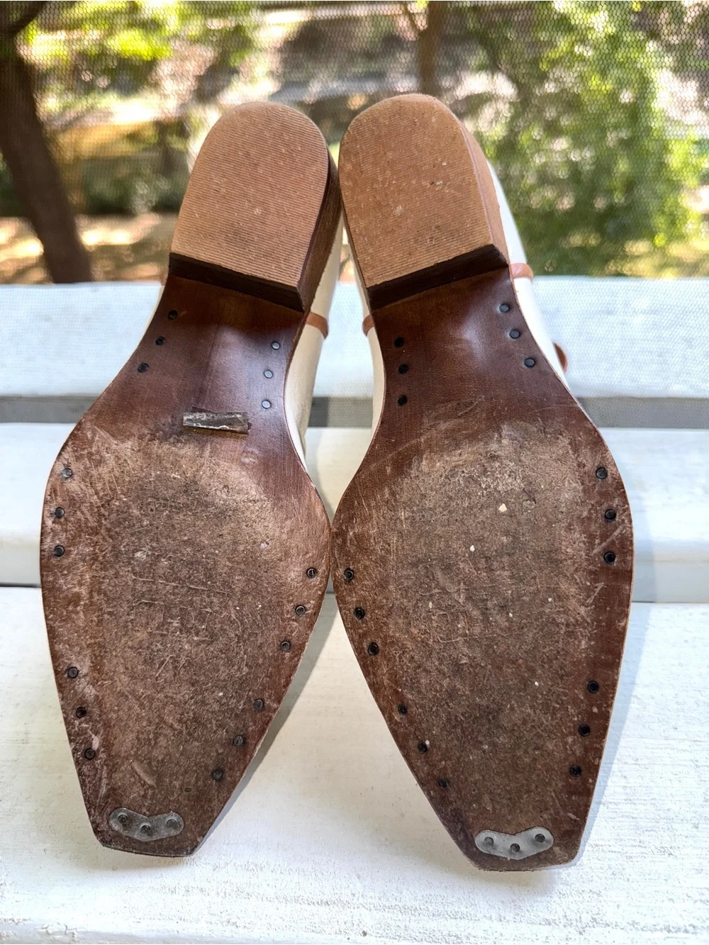 We The Free Free People Wesley Ankle Boots White Leather Western Cowboy 37 US 7